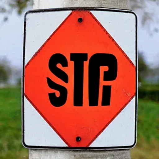 Prompt: A sign that says 'stop'