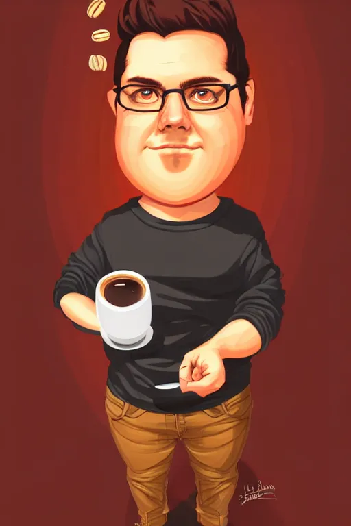 Image similar to guy named luis barlock. coffee addict. chubby face. centered median photoshop filter cutout vector behance hd jesper ejsing! argterm!