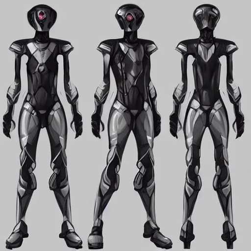 Prompt: concept art, stylized proportions, long legs, concept design, human character, science fiction suit, helmet, trending on artstation