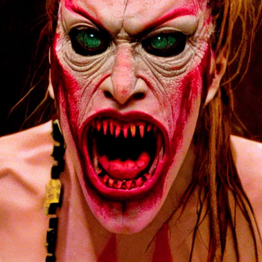 Image similar to scary grotesque female Nemesis from biohazard movie