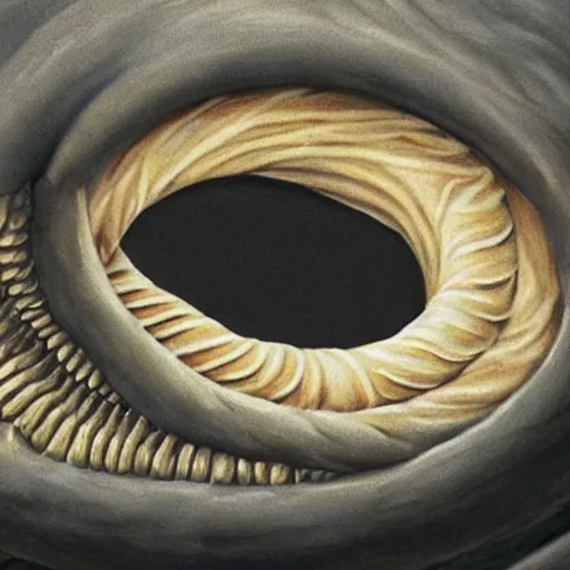 Image similar to joe biden as a sandworm from dune, shai hulud, artstation hall of fame gallery, editors choice, #1 digital painting of all time, most beautiful image ever created, emotionally evocative, greatest art ever made, lifetime achievement magnum opus masterpiece, the most amazing breathtaking image with the deepest message ever painted, a thing of beauty beyond imagination or words, 4k, highly detailed, cinematic lighting