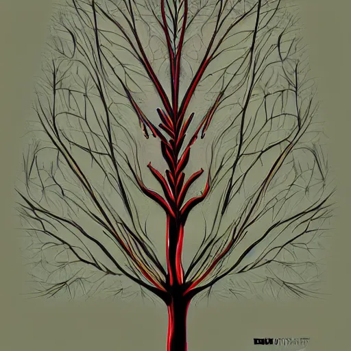 Prompt: digital art, Abstract art, intricate, veins, roots, leafs, trending on artstation, -640