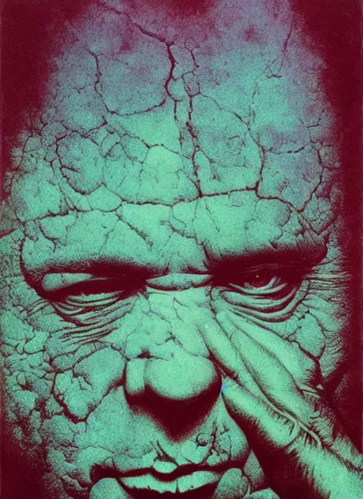 Image similar to alex jones by zdzislaw beksinski and lisa frank