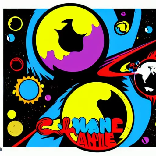 Image similar to 2 planet collapse particle fusion element macro cosmic art by butcher billy, sticker, colorful, illustration, highly detailed, simple, smooth and clean vector curves, no jagged lines, vector art, smooth andy warhol style