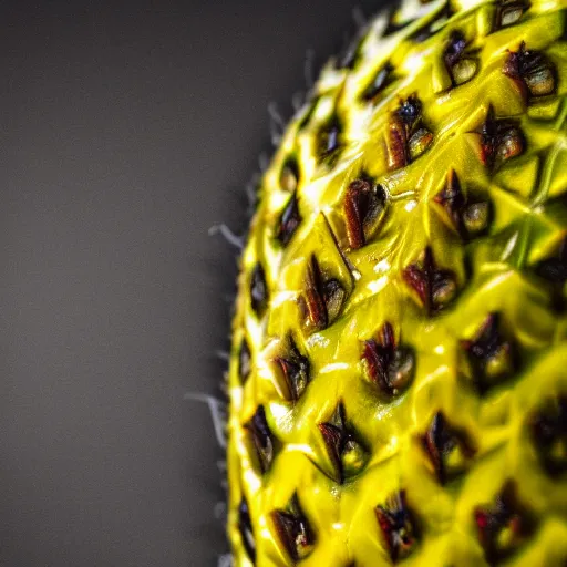 Image similar to pineapple cube, macro photography, wide angle lens, blurred background, high end product photography, digital art, professional photohraphy, colorful,