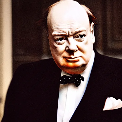 Prompt: Winston Churchill in court, represented by the lawyer Saul Goodman, high detail, real lighting, photography from Vogue magazine, colorized, 85mm Sigma Art Lens