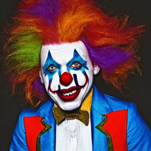 Image similar to insane rockstar clown
