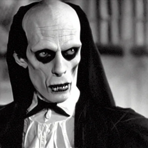 Image similar to klaus kinski as dracula in the 1 9 2 2 nosferatu movie