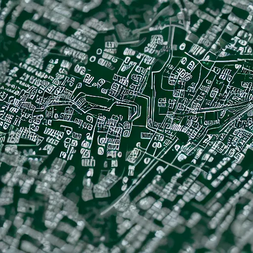 Prompt: map of new york made as an electronic circuit board, 4 k photorealism, trending on unsplash