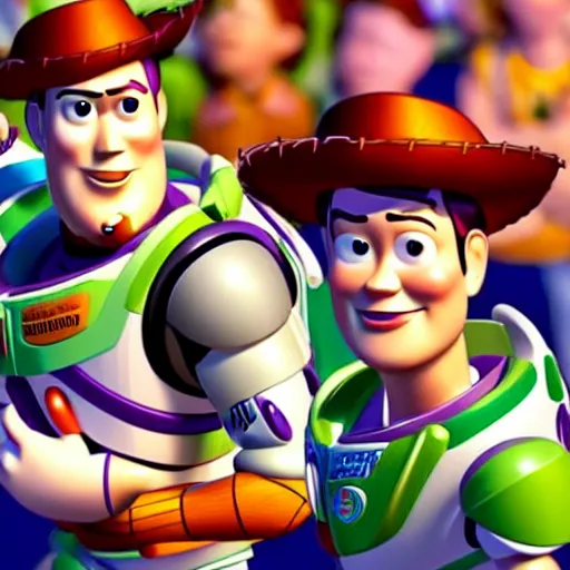 Image similar to the world of toy story post apocalypse, hd hyper detailed cgi animation, digital portrait