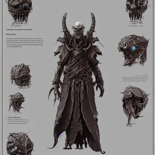 Image similar to arch lich design, character sheet, Moebius, Greg Rutkowski, Zabrocki, Karlkka, Jayison Devadas, Phuoc Quan, trending on Artstation, 8K, ultra wide angle, zenith view, pincushion lens effect.