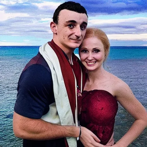 Image similar to “ johnny manziel as gillian on gillian ’ s island ”