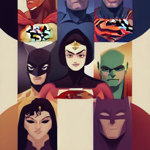 Image similar to face icon stylized minimalist justice league, loftis, cory behance hd by jesper ejsing, by rhads, makoto shinkai and lois van baarle, ilya kuvshinov, rossdraws global illumination