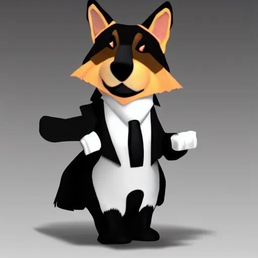 Prompt: anthropomorphic furry german Shepherd wearing a tuxedo, Artstation