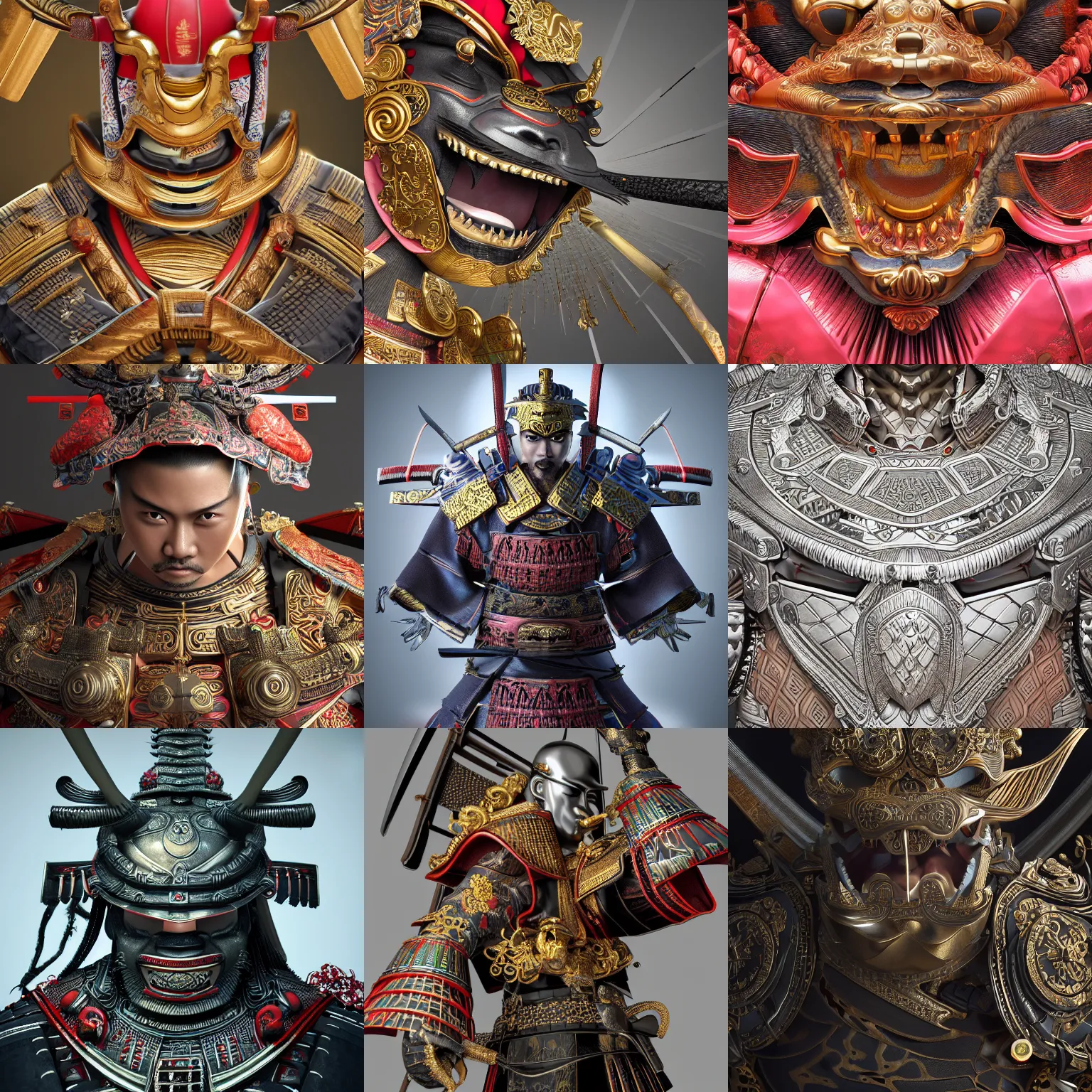 Prompt: Samurai, Japanese style, Full-HD, Powerful, Octal, volumetric Light, Global Illumination, Ray Tracing Reflections, insanely detailed and intricate, hypermaximalist, elegant, ornate, hyper realistic, super detailed, full body shot,