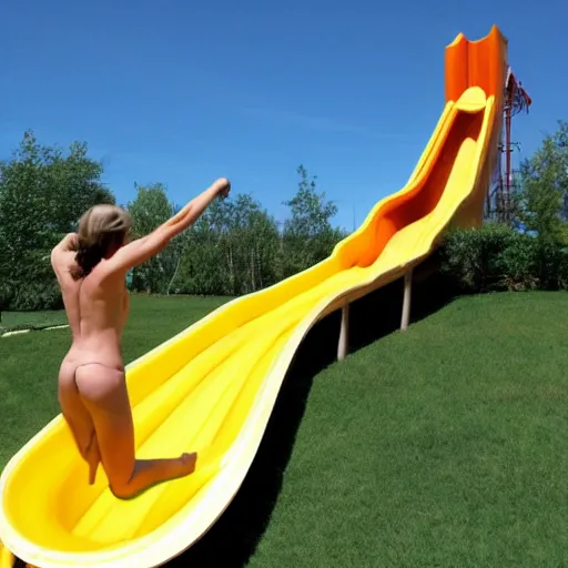 Image similar to The ultimate water slide