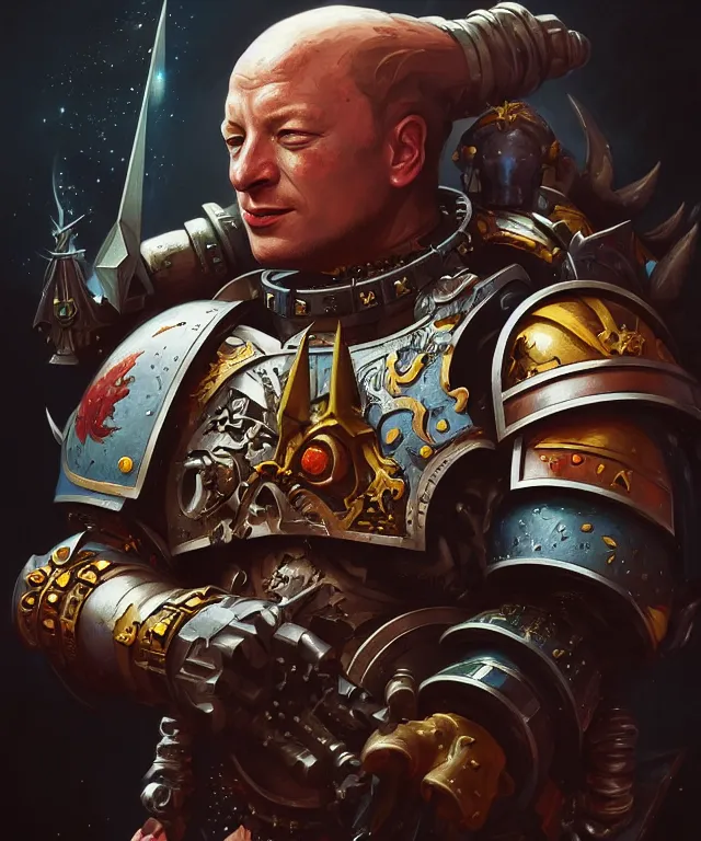 Jamie Oliver as Warhammer 40k Space Ork, portrait, | Stable Diffusion ...