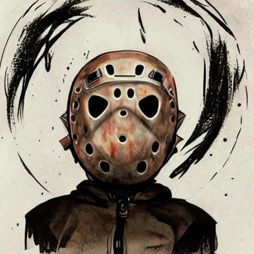 Image similar to cute anime jason voorhees portrait