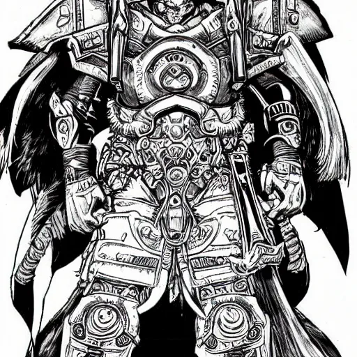 Prompt: World of Warcraft character portrait drawn by Katsuhiro Otomo, clean ink detailed line drawing, intricate detail, manga 1990