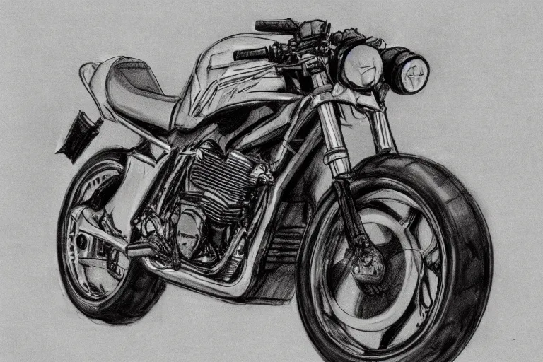 Image similar to 1980s motorcycle sketch concept art, high detail, high definition, 8k