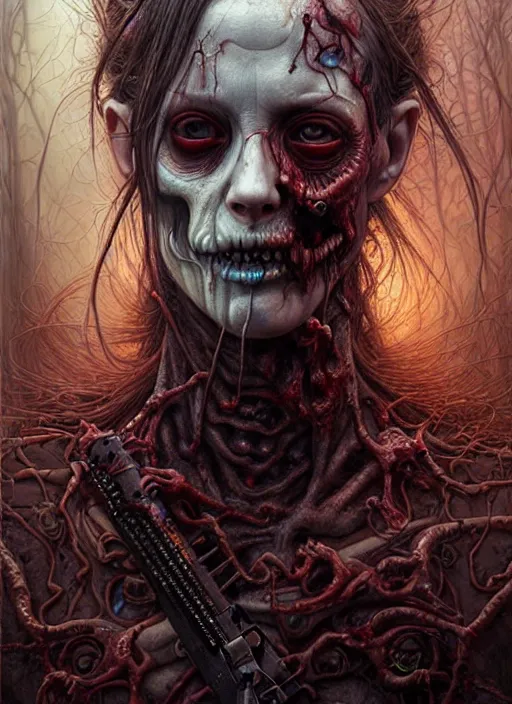 Prompt: portrait of a realistic zombie, hyper detailed masterpiece, dystopian background, jean giraud, digital art painting, darkwave goth aesthetic, lovecraftian, artgerm, donato giancola and tom bagshaw
