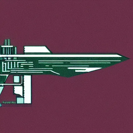 Prompt: a highly detailed portrait of a cybernetic plasma rifle with a white background