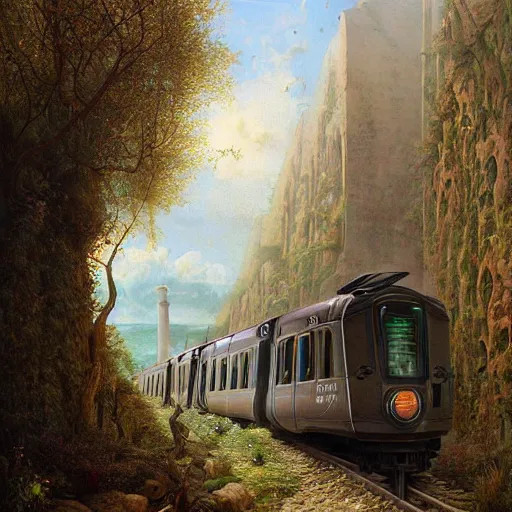 Image similar to paint surrealist 🚝, ferdinand knab, high definition and detailed 4 k