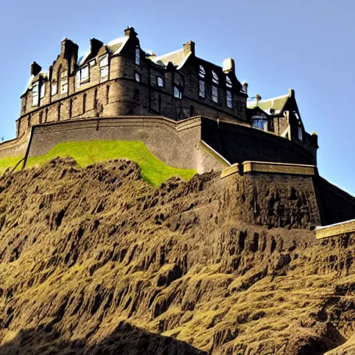 Image similar to edinburgh castle with a desert background