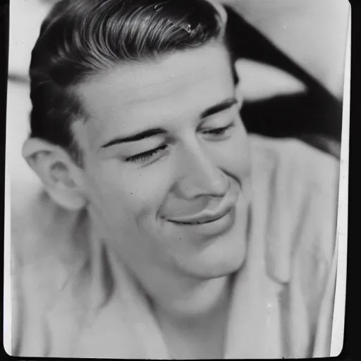 Prompt: a photographic portrait of a young man in the 1 9 5 0 s