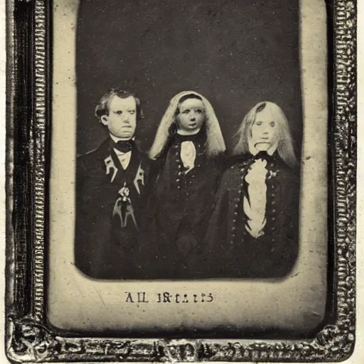 Prompt: Satanic States of America, alternate history, 1840s, daguerrotype