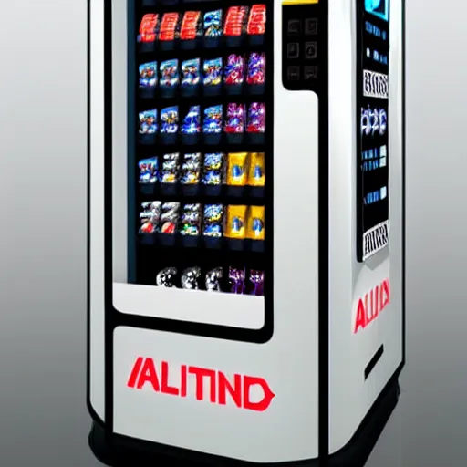 Image similar to a futuristic vending machine that only sells alien technology, aesthetic, award winning, artistic