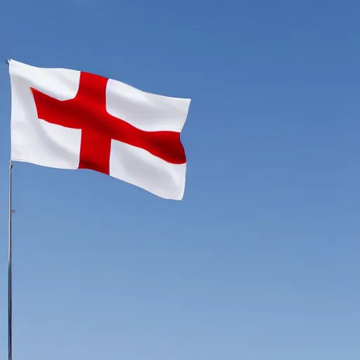 Image similar to the most beautiful flag for a country, mixed with a swiss white cross on white background