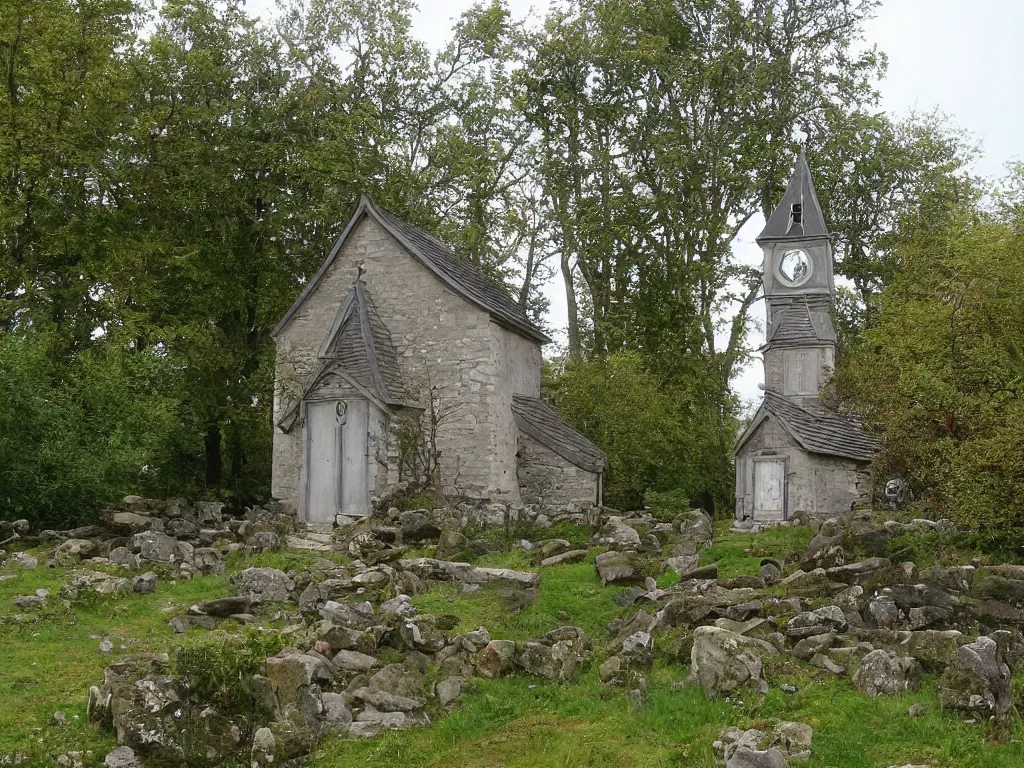 Prompt: i would often go there, to the tiny church there, the smallest church in saint - saens, though it once was larger, how the rill may rest there, down through the mist there, toward the seven sisters, toward those pale cliffs there