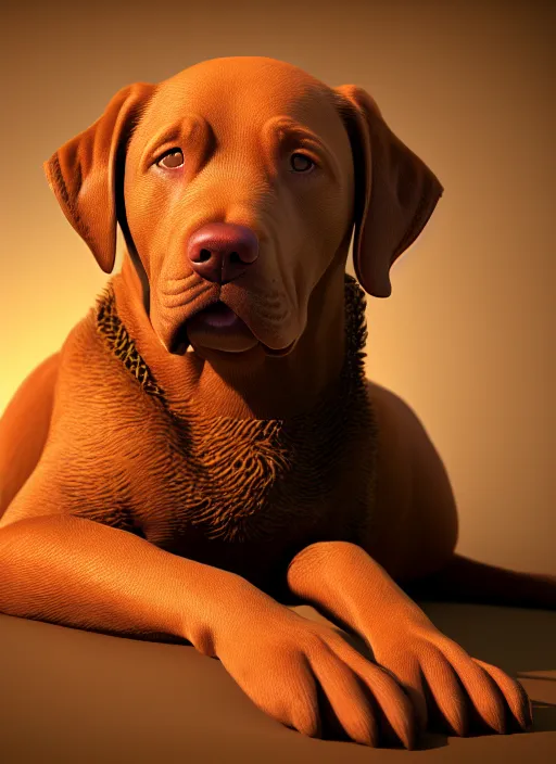 Prompt: chesapeake bay retriever puppy wearing sombrero, paul kidby, octane render, highly detailed, rim light, art, cinematic lighting, very coherent, hyper realism, high detail, 8 k