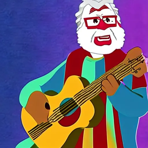 Image similar to jerry garcia as a pixar character