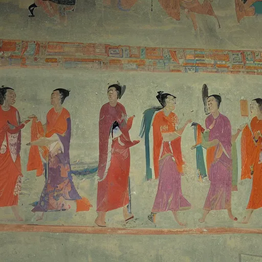 Prompt: the dunhuang frescoes
