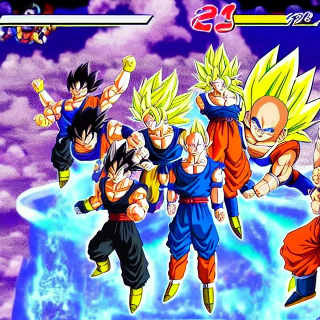 Image similar to dragon ball gameplay on the nintendo 6 4