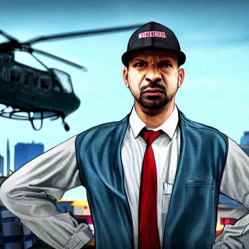 Prompt: andrew tate as a GTA style character on a loading screen, 4k, high detail, high-resolution photograph, professional photography, ultra-detail