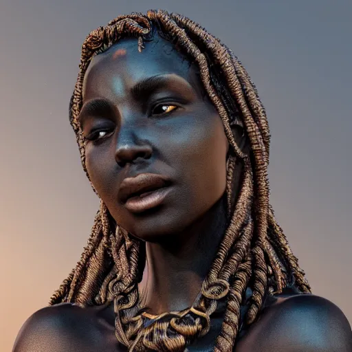 Prompt: donda west sculpted out of rusted iron, transcendent, clean linework, dramatic, finely detailed, 4 k, trending on artstation, award winning, photorealistic, volumetric lighting, octane render