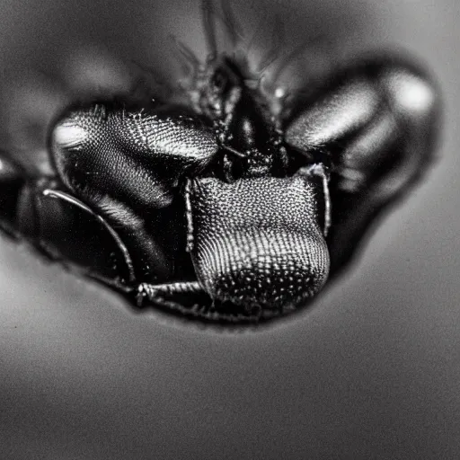 Image similar to A close-up view shot of an ant's head using Laowa 25mm at 5x magnification