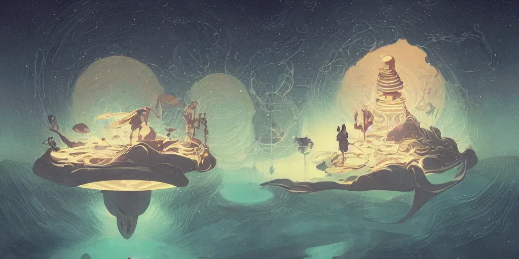 Image similar to unpublished photo of ufo, by victo ngai & peter mohrbacher