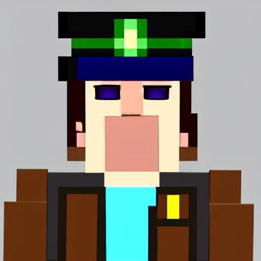 Image similar to jotaro in minecraft