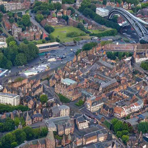 Prompt: bristol city aerial photograph award winning