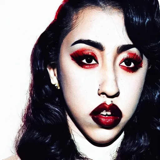 Prompt: Singer Kali Uchis as White as Marvel's Black Widow, red hair, excellent composition, cinematic atmosphere, precise facial anatomy, dynamic dramatic cinematic lighting, precise correct anatomy, aesthetic, very inspirational, grindhouse
