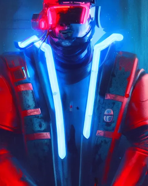 Prompt: detailed full body Blue Neon Emperor Nero, cyberpunk futuristic neon, reflective red coats, decorated with traditional Rome ornaments by Ismail inceoglu dragan bibin hans thoma greg rutkowski Alexandros Pyromallis Nekro Rene Maritte Illustrated, Perfect face, fine details, realistic shaded, fine-face, pretty face
