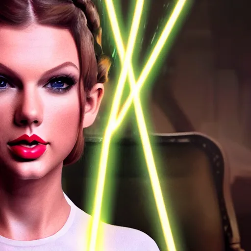 Image similar to Portrait of Taylor Swift as Princess Leia in Star Wars, professional digital painting, smooth, sharp focus, Unreal Engine 5, 8K