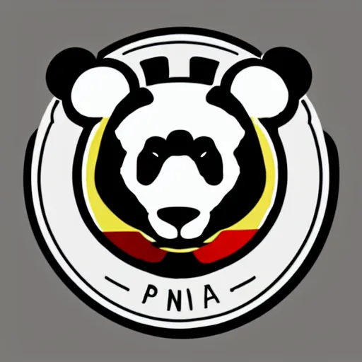 Image similar to in the style of max prentis and deathburger and laurie greasley a vector sticker logo of a panda, highly detailed, colourful, 8k wallpaper