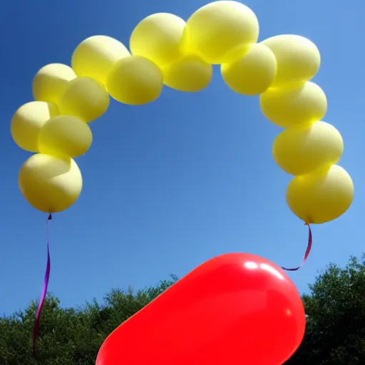 Image similar to explosion made out of balloons