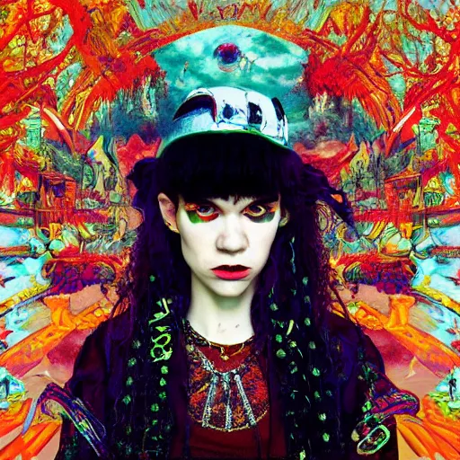 Image similar to Grimes - Book 1 album cover, album art, album cover art, 8k