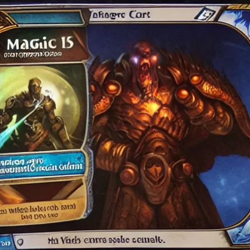 Image similar to magic the gathering card with starcraft character